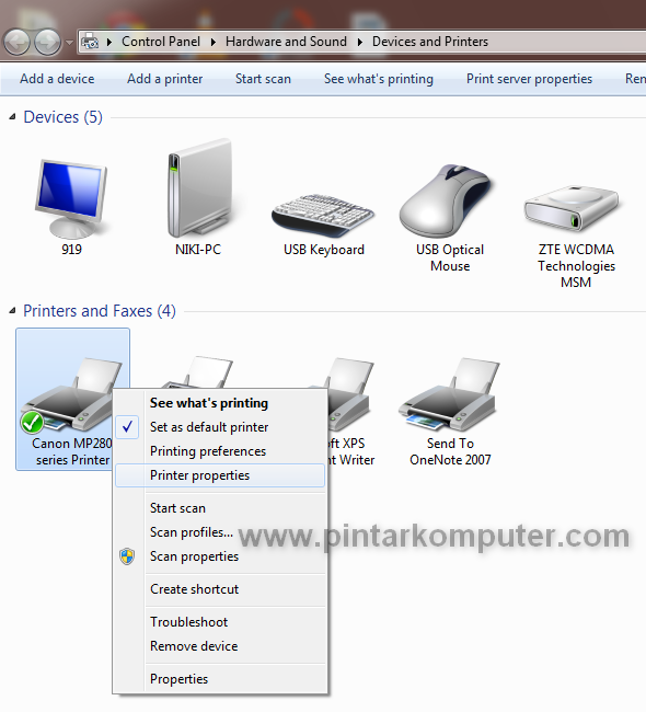 Cara Share Printer Lewat Wifi