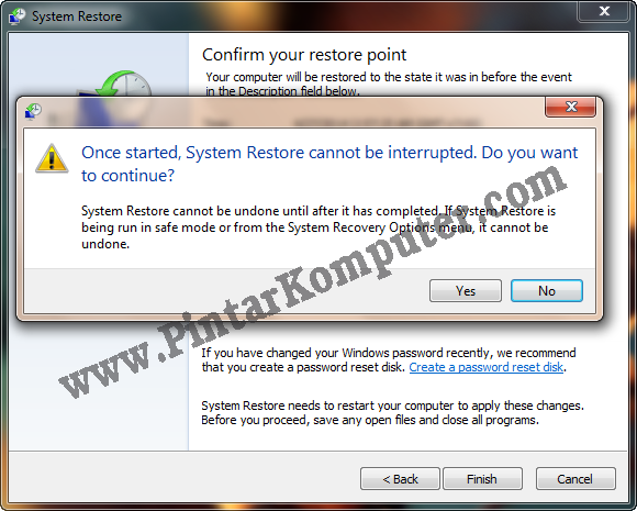 Cara Menggunakan System Restore Pada Windows 7 Pintar Komputer