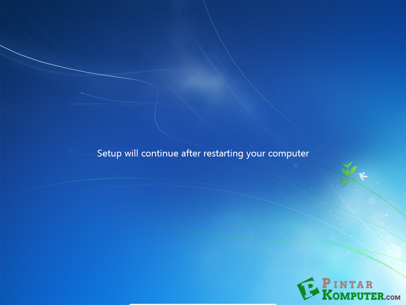 setup will continue after starting your computer