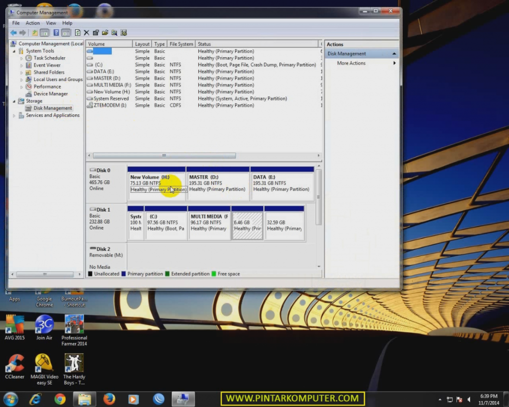 Cara Membuat Partisi Baru Tanpa Menghapus Data Shrink Volume Di Windows 7 Pintar Komputer