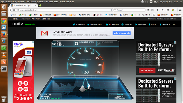 Cara Test / Cek Kecepatan Akses Jaringan Internet Anda