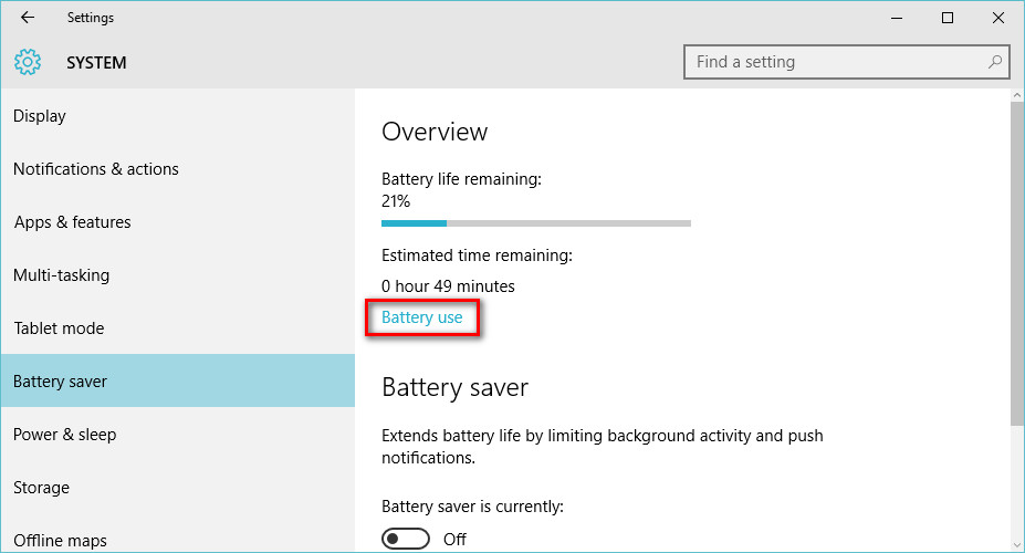 battery use