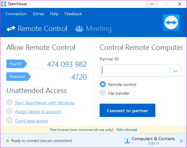 Cara Remote Desktop Dengan TeamViewer di Jaringan Lokal